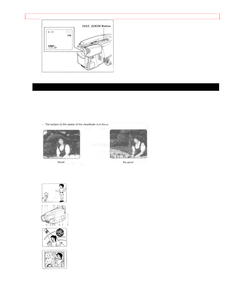 Using auto focus | Hitachi VM-E55A User Manual | Page 42 / 63