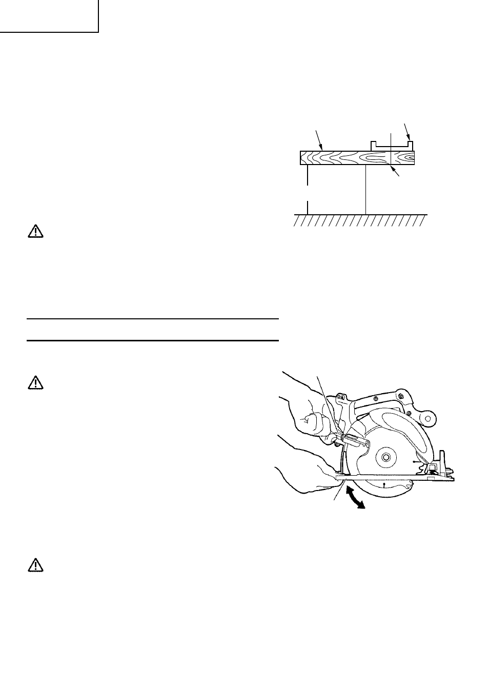 Adjusting the saw prior to use, Warning | Hitachi C 6DC2 User Manual | Page 18 / 88