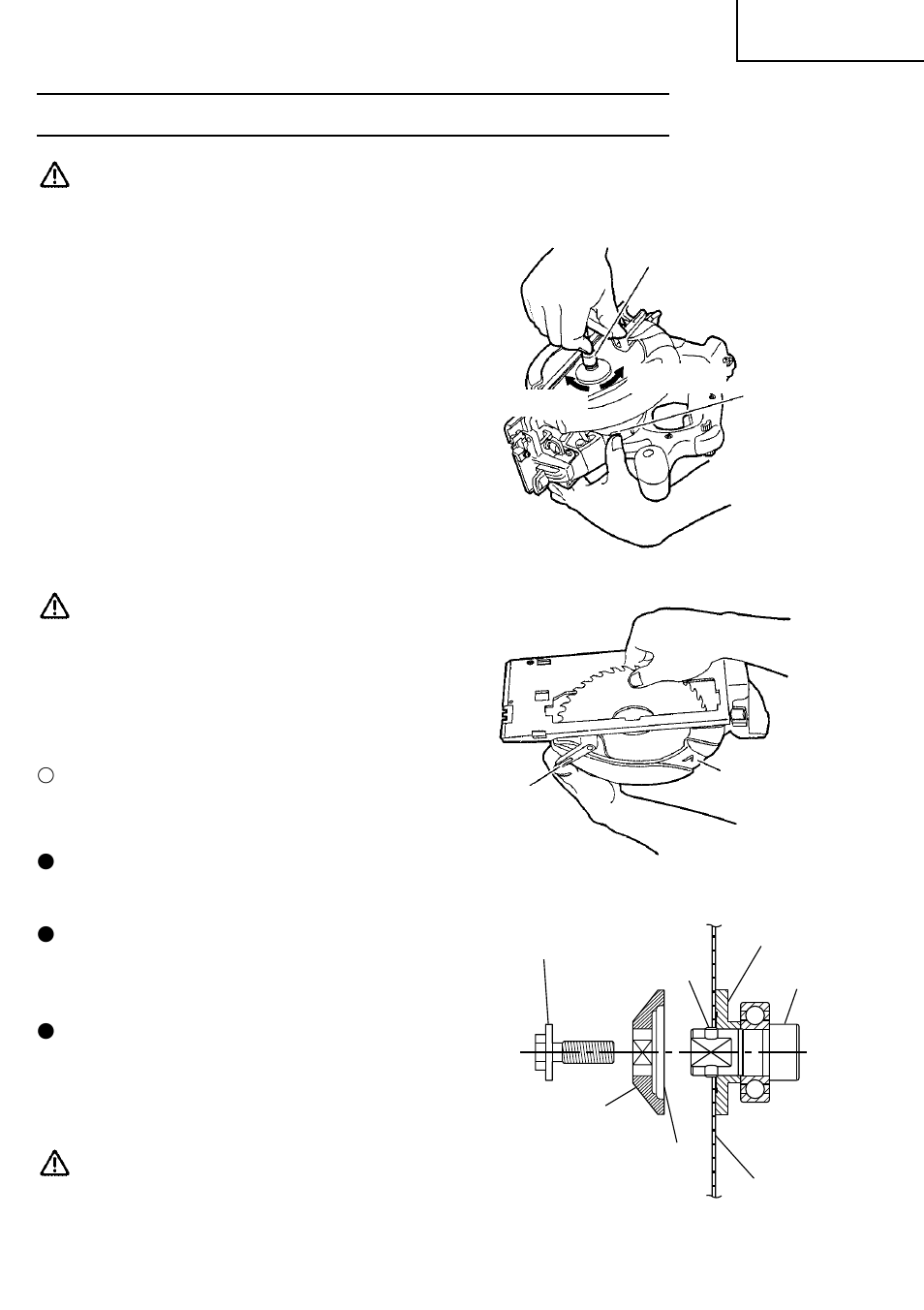 Montage et démontage de la lame de scie, Avertissement | Hitachi C 6DC2 User Manual | Page 51 / 88