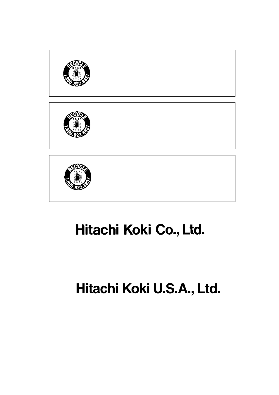 Hitachi koki canada co | Hitachi C 6DC2 User Manual | Page 88 / 88