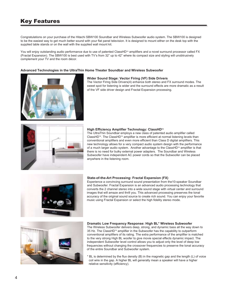 Key features | Hitachi SBW100 User Manual | Page 4 / 15