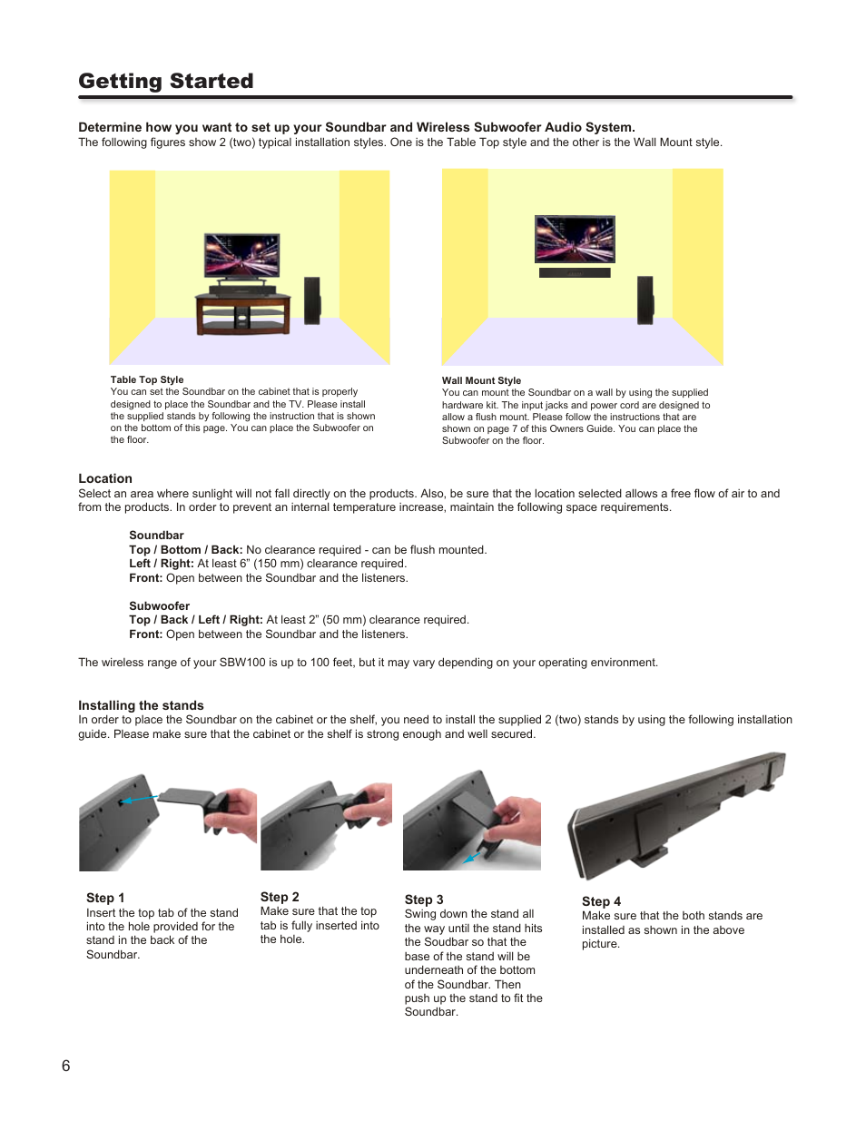 Getting started | Hitachi SBW100 User Manual | Page 6 / 15
