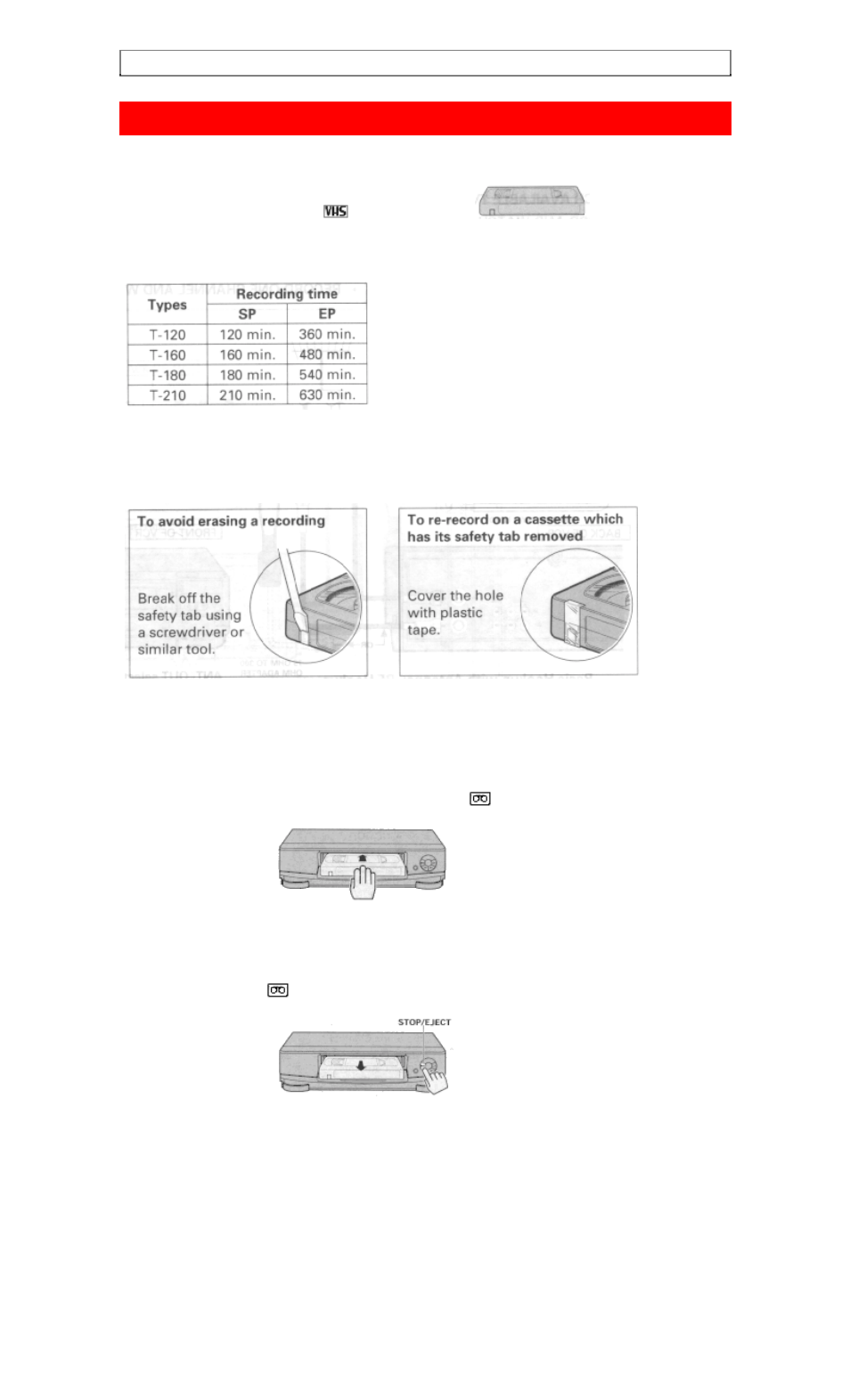 Cassette tapes | Hitachi VT-FX6510A User Manual | Page 12 / 72