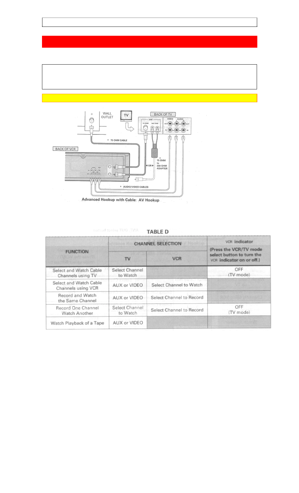 Advanced cable hookup -av hookup [d, With this hookup | Hitachi VT-FX6510A User Manual | Page 16 / 72