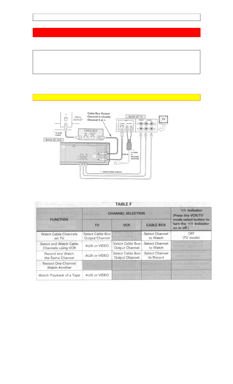 Advanced cable hookup -with cable box [f, With this hookup | Hitachi VT-FX6510A User Manual | Page 18 / 72