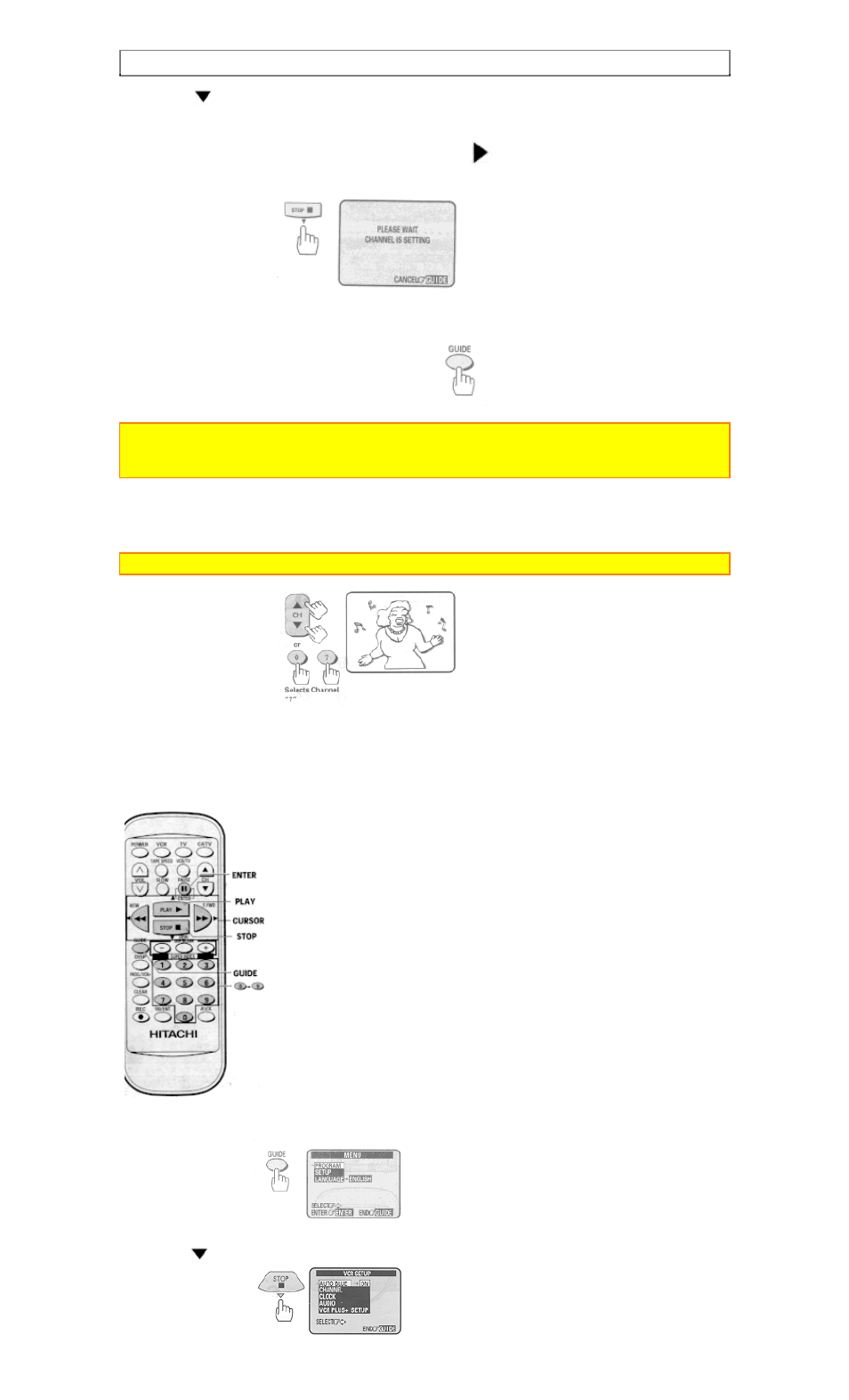 When automatic presetting of channels are finished | Hitachi VT-FX6510A User Manual | Page 24 / 72