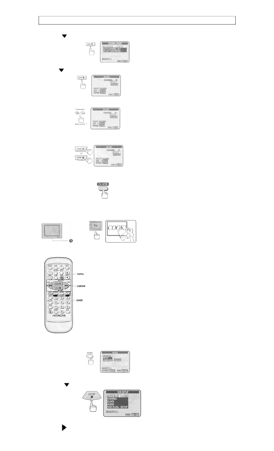 Auto blue setting | Hitachi VT-FX6510A User Manual | Page 25 / 72