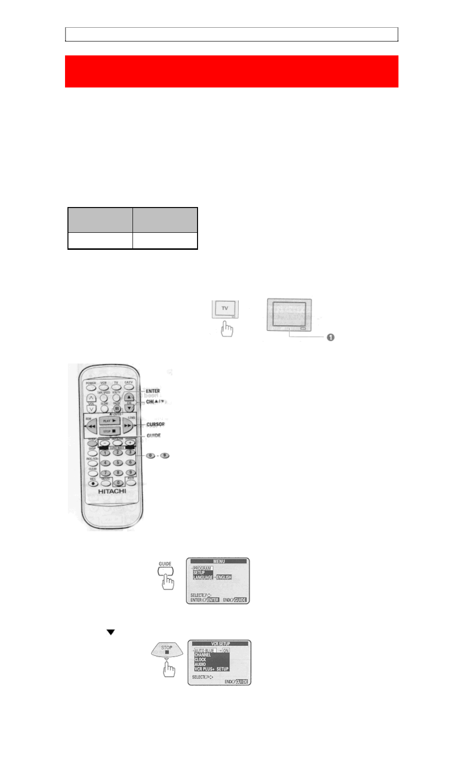 Easy delayed recording with the vcr plus+ system, Vcr plus+ setup - channel setup | Hitachi VT-FX6510A User Manual | Page 54 / 72