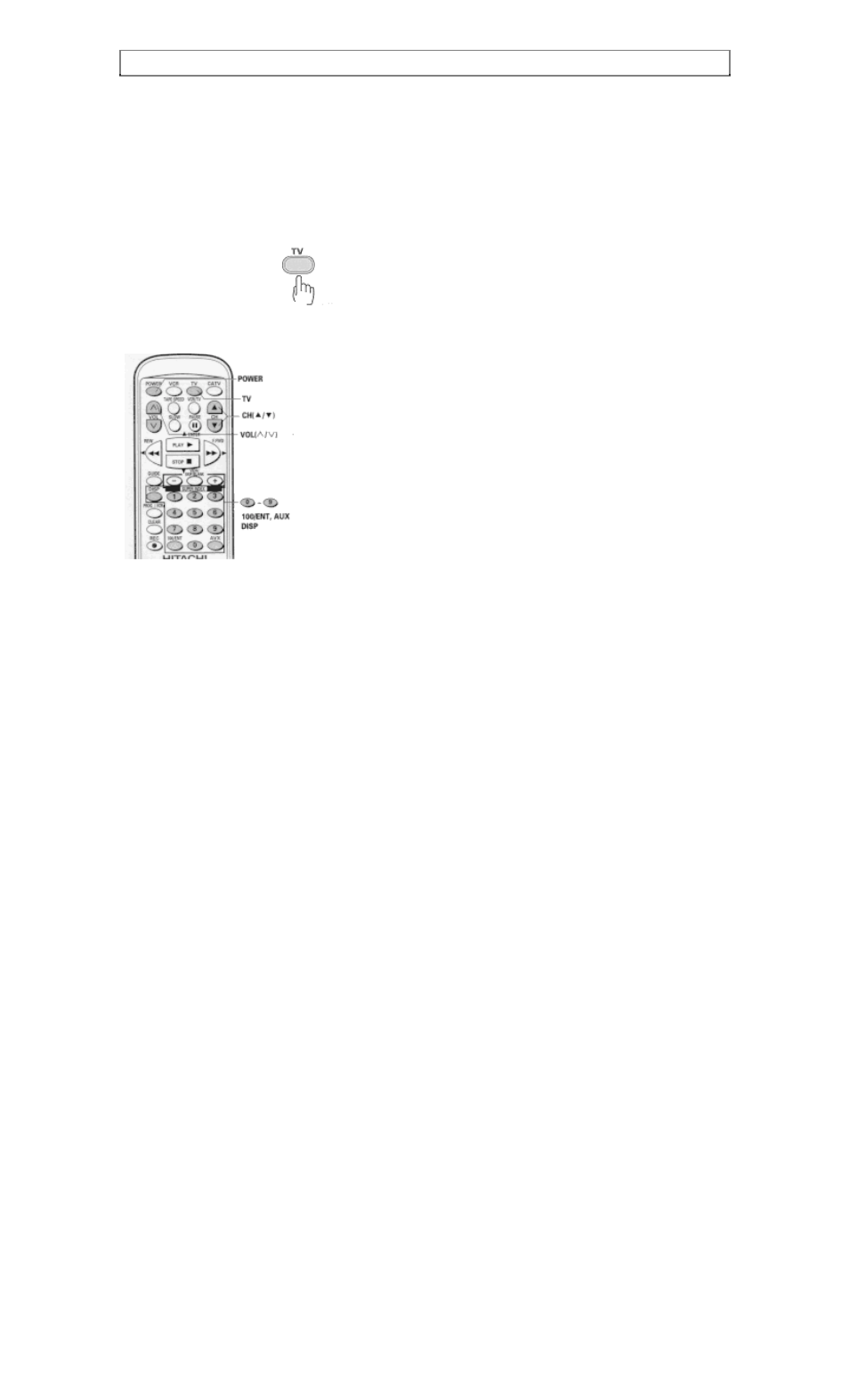 Using the vcr remote to control your tv | Hitachi VT-FX6510A User Manual | Page 63 / 72