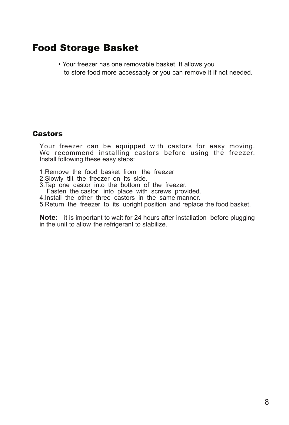 Food storage basket | Hitachi HDF-385H User Manual | Page 9 / 14