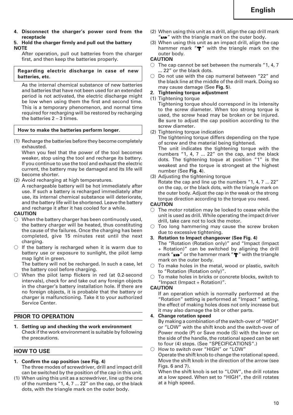 English | Hitachi DV 18DL User Manual | Page 11 / 86