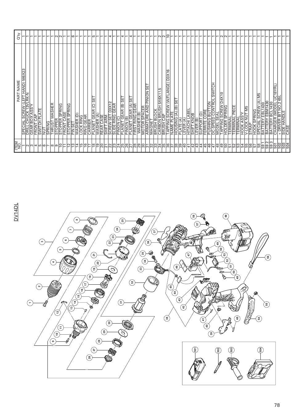 78 dv14dl | Hitachi DV 18DL User Manual | Page 79 / 86