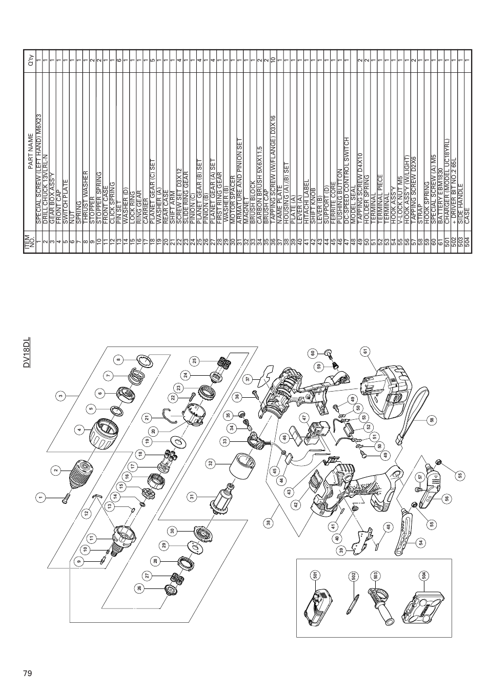 79 dv18dl | Hitachi DV 18DL User Manual | Page 80 / 86