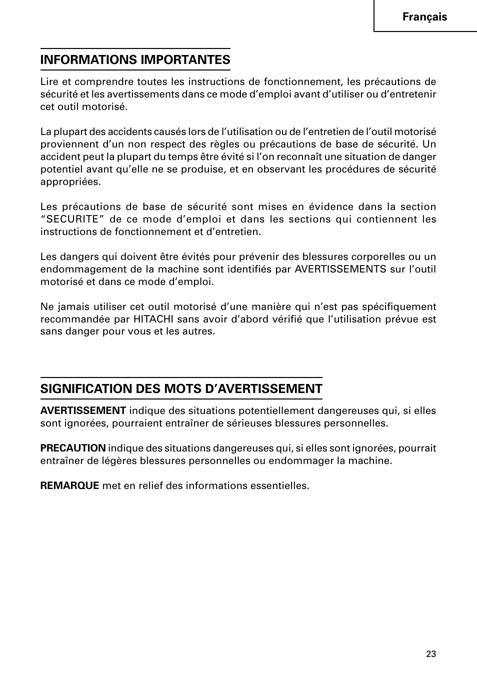Hitachi DH 50MB User Manual | Page 23 / 68