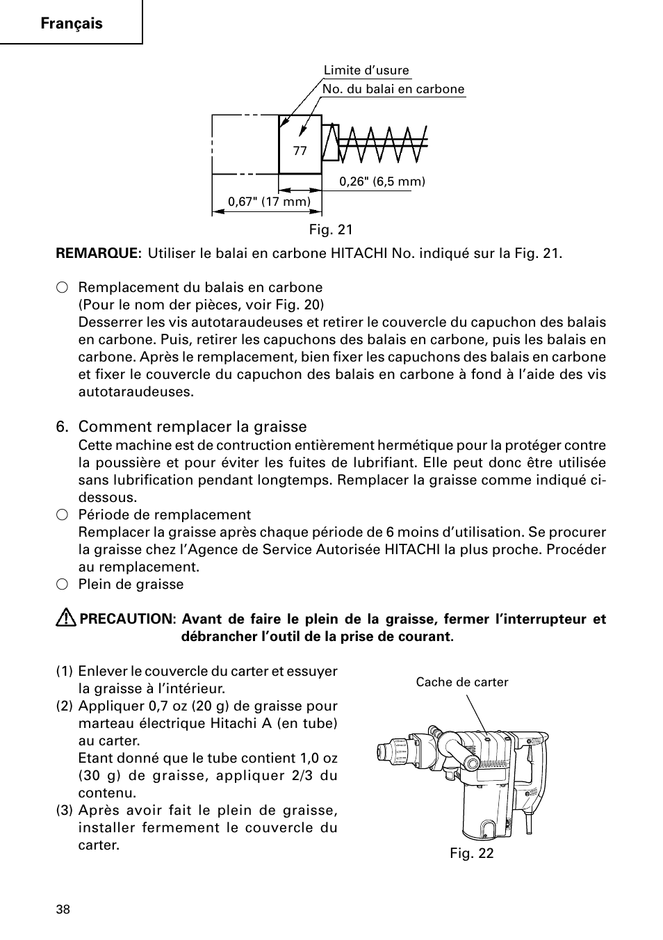 Hitachi DH 50MB User Manual | Page 38 / 68