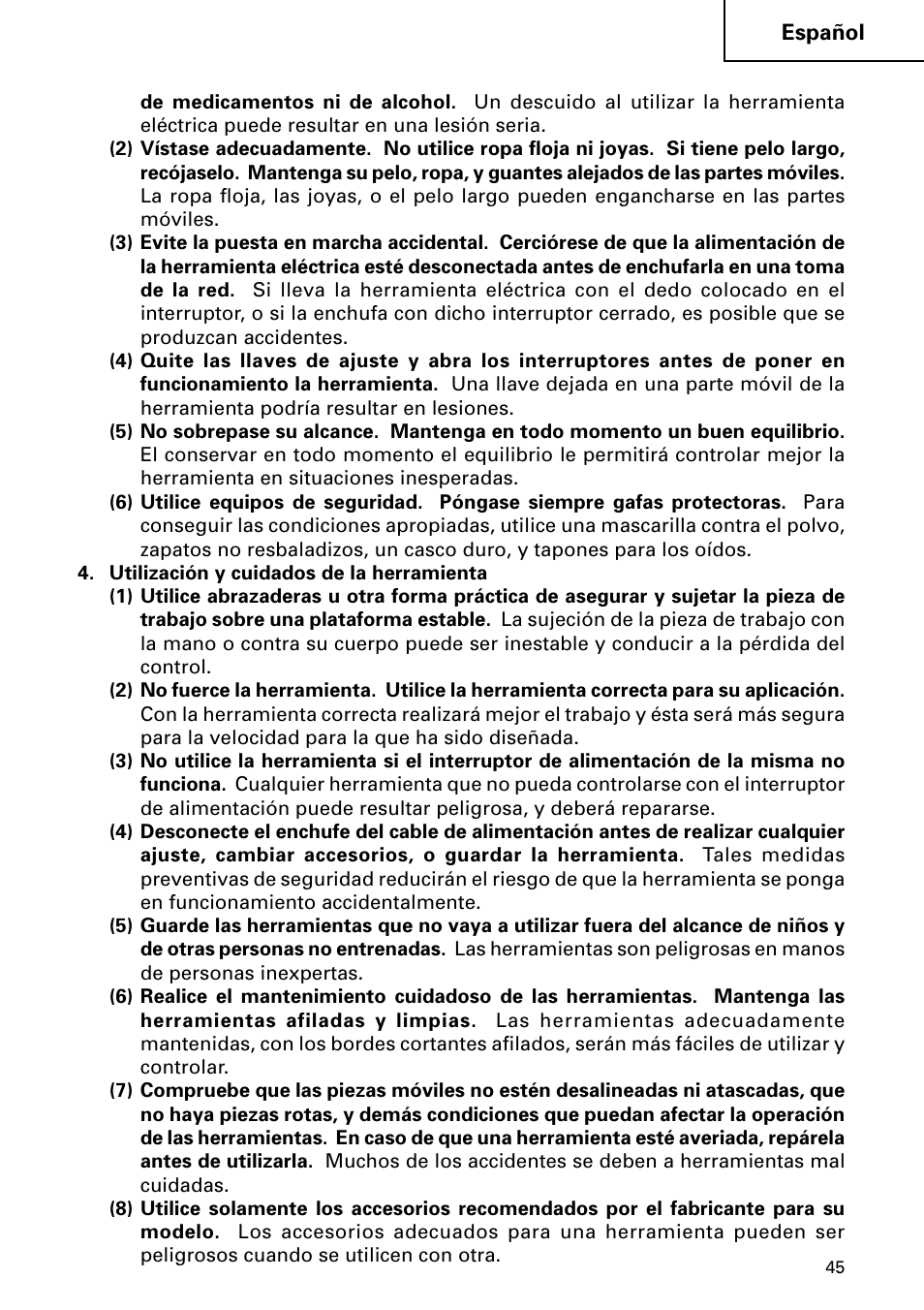 Hitachi DH 50MB User Manual | Page 45 / 68