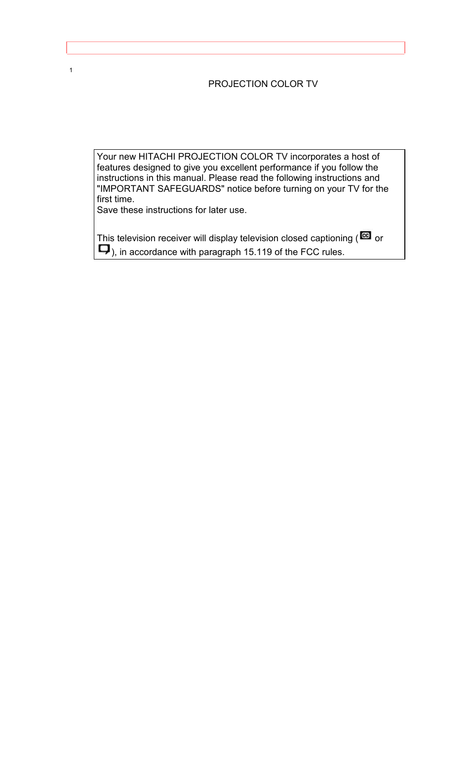 Hitachi 50EX8K/10B User Manual | 44 pages