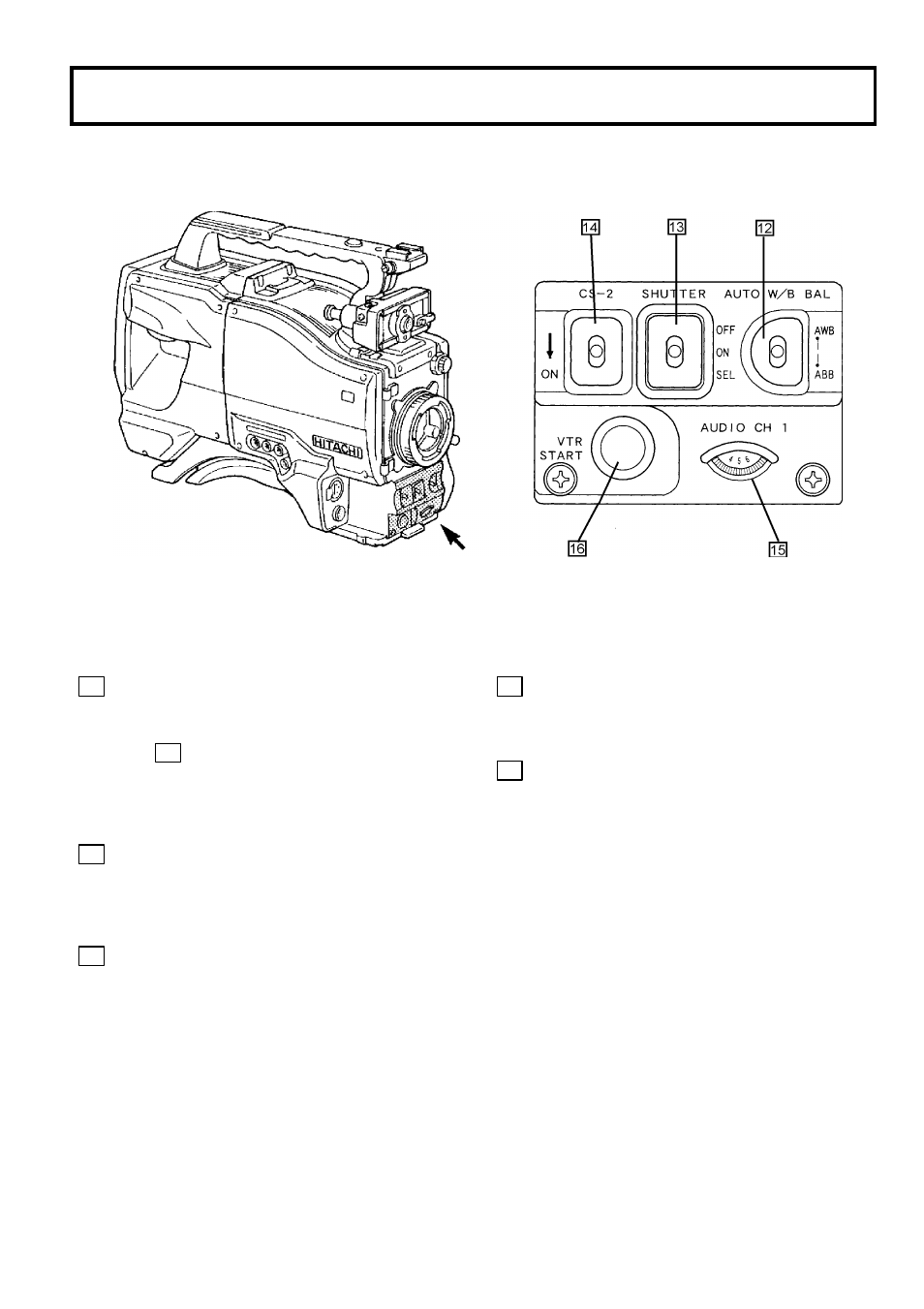 Facility names and functions | Hitachi V-21W User Manual | Page 18 / 86