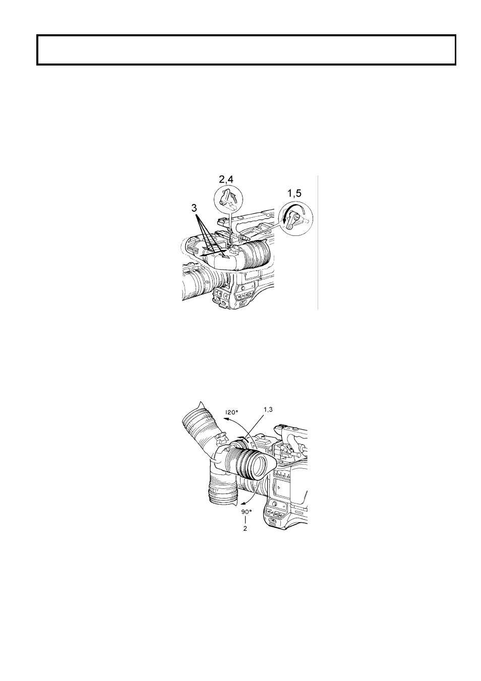 Viewfinder adjustment, Position adjustment, Eyepiece angle adjustment | Hitachi V-21W User Manual | Page 40 / 86