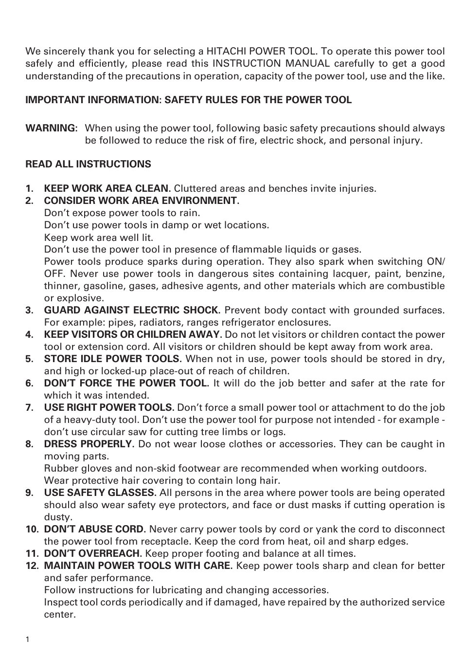 Hitachi H 65 User Manual | Page 2 / 12