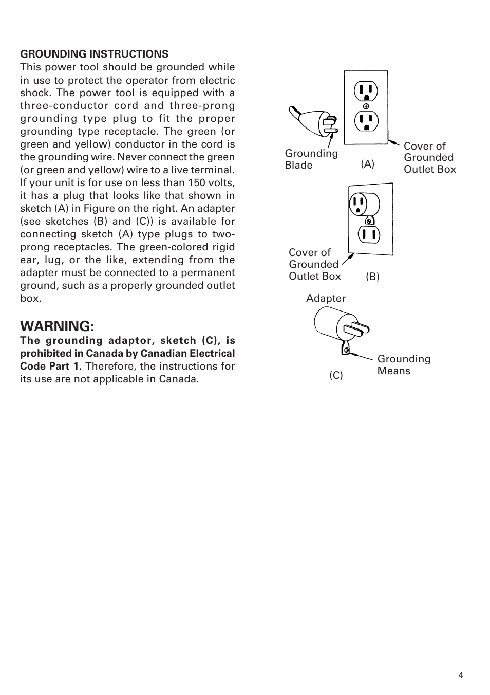 Warning | Hitachi H 65 User Manual | Page 5 / 12