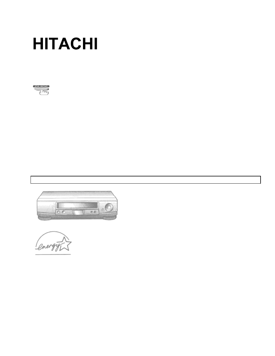 Hitachi VT-FX6402A User Manual | 64 pages