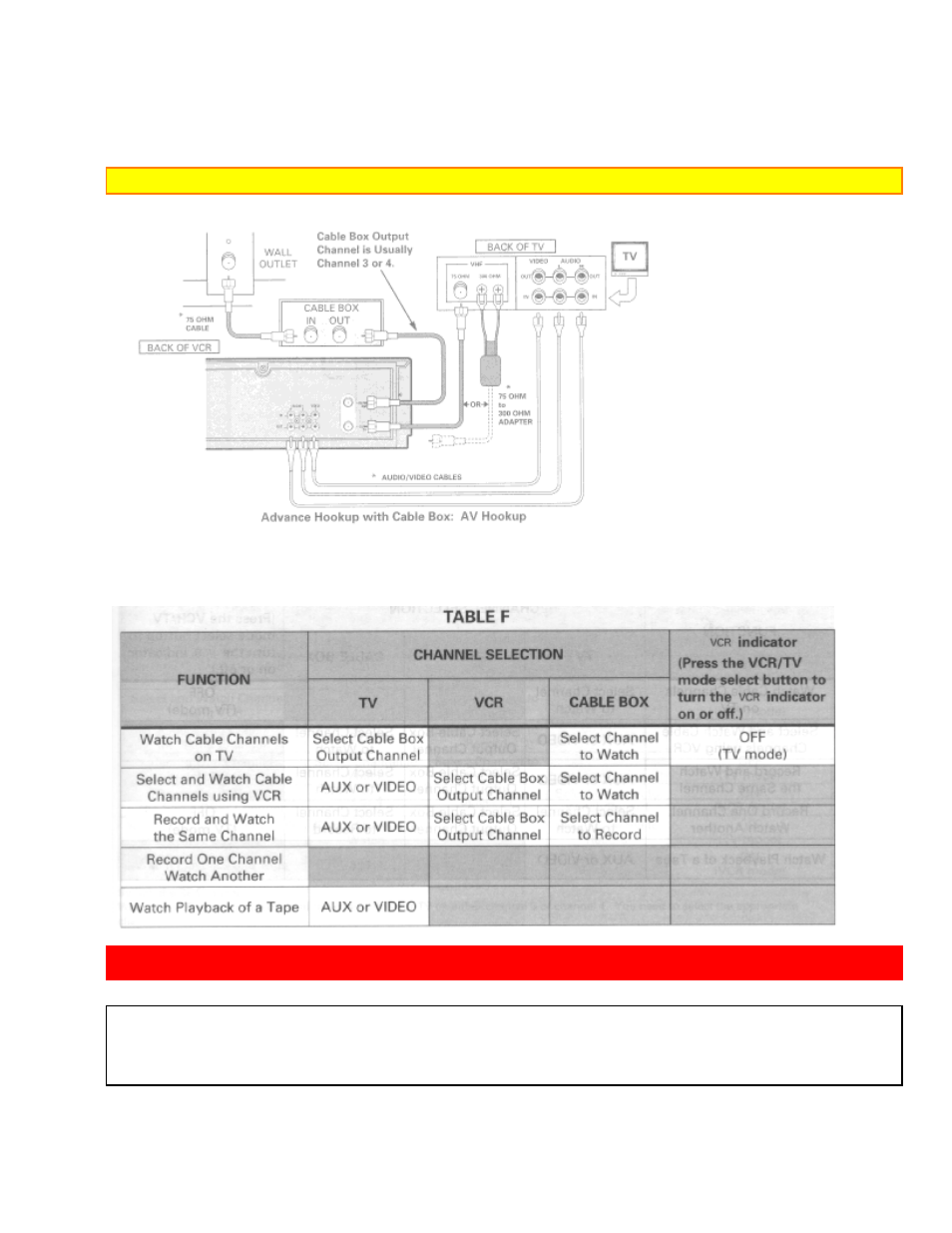 Advanced cable hookup, With cable box and, With this hookup | Hitachi VT-FX6402A User Manual | Page 18 / 64