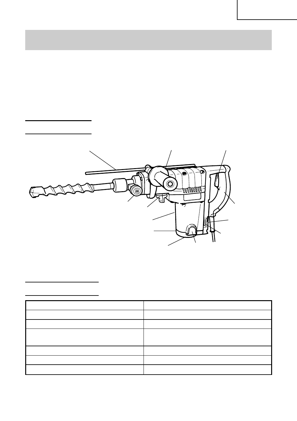 Descripción funcional, Nomenclatura especificaciones | Hitachi DH 40FB User Manual | Page 43 / 60