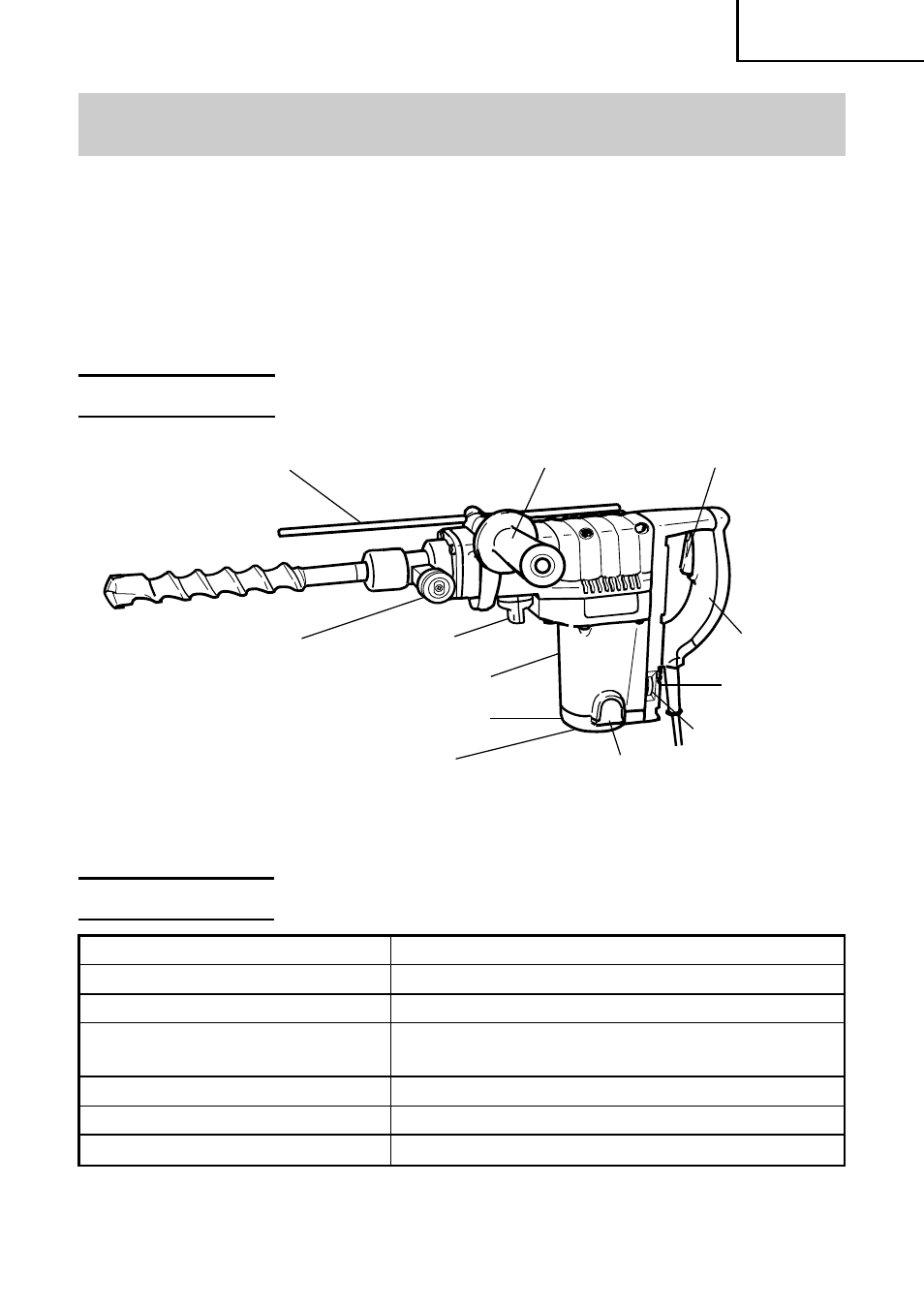 Functional description, Name of parts, Specifications | Hitachi DH 40FB User Manual | Page 9 / 60