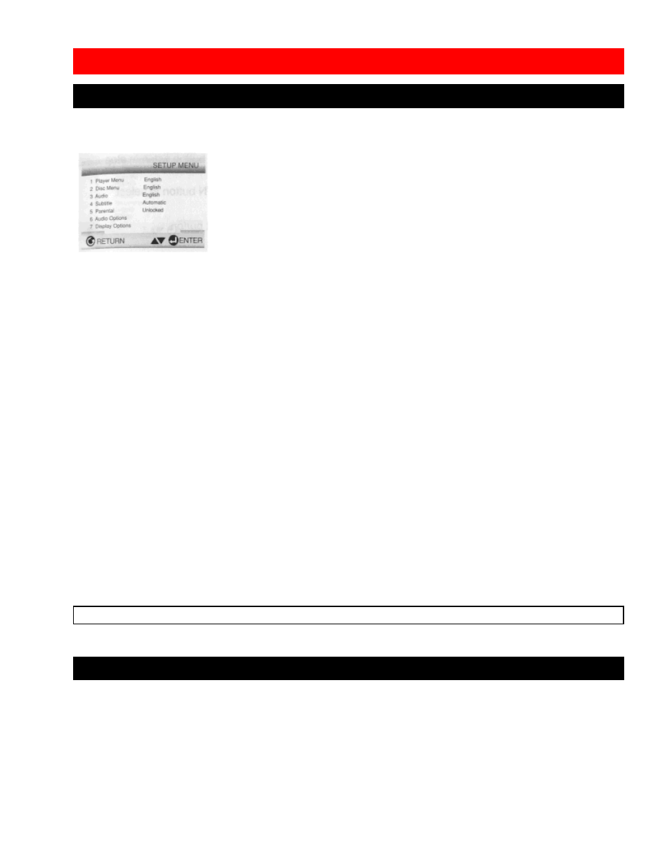 Changing setup menu, Using the setup menu, Setting up the language features | Hitachi DVP305U User Manual | Page 30 / 39