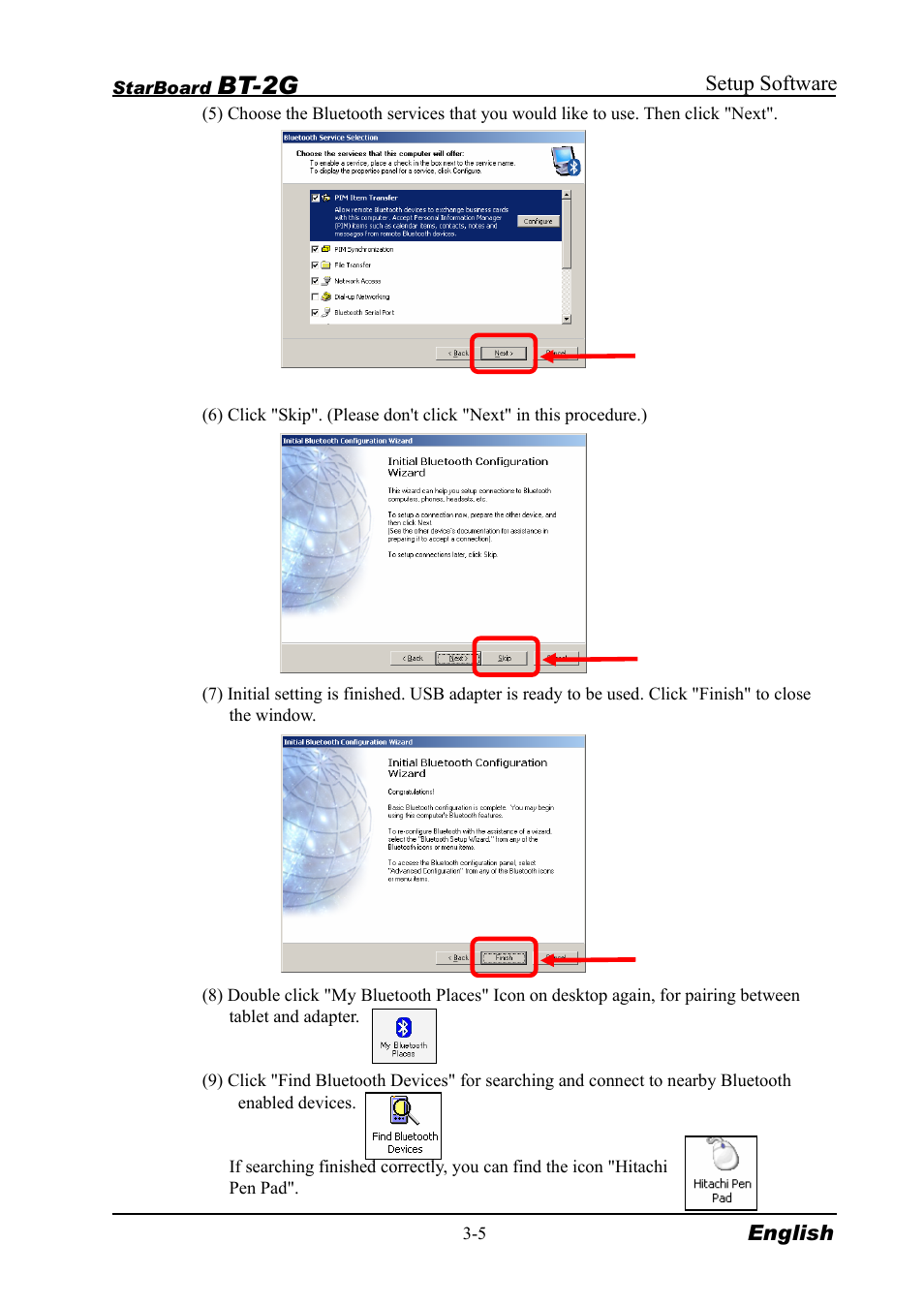 Bt-2g | Hitachi StarBoard BT2G-061101 User Manual | Page 27 / 40