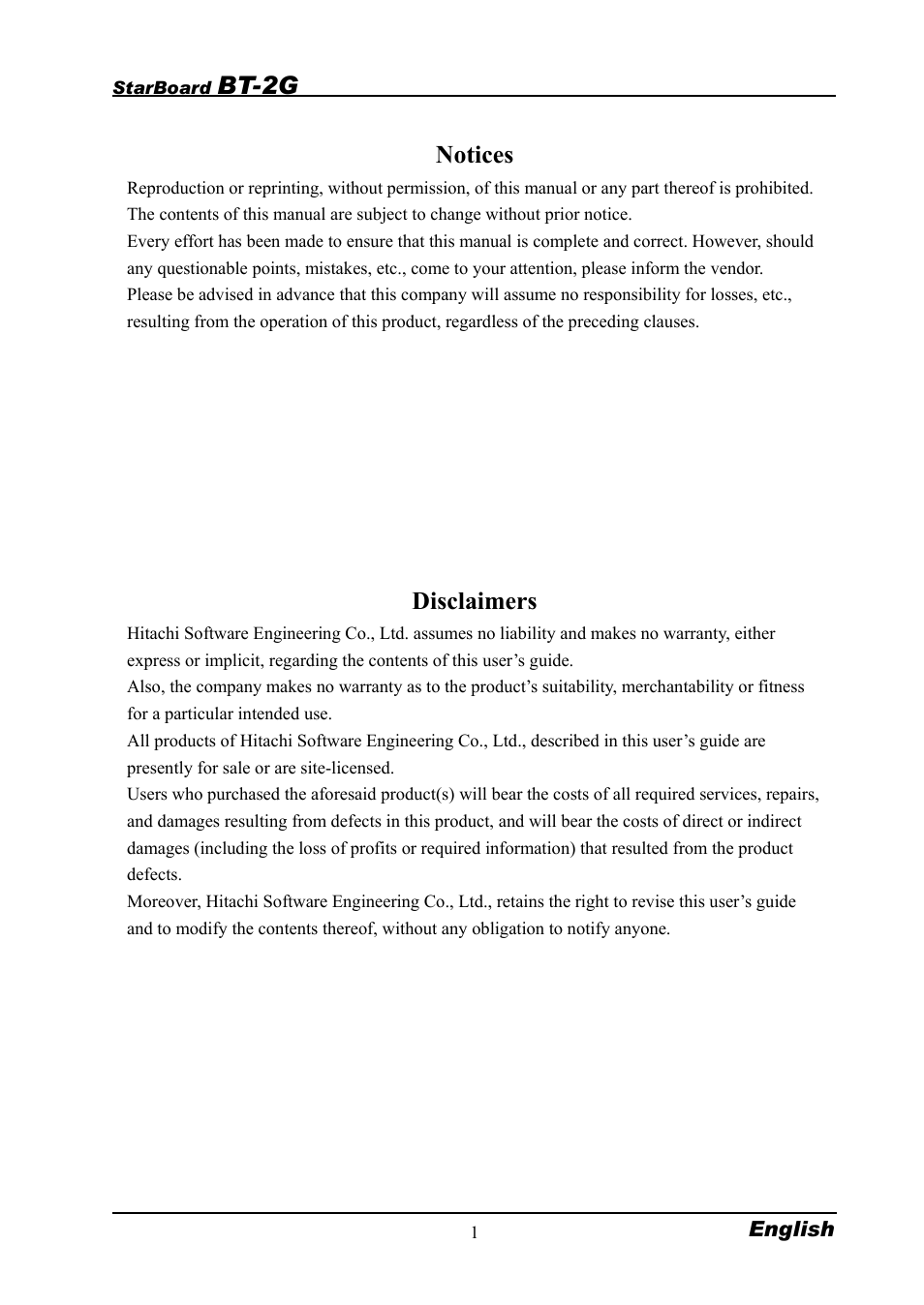 Hitachi StarBoard BT2G-061101 User Manual | Page 7 / 40