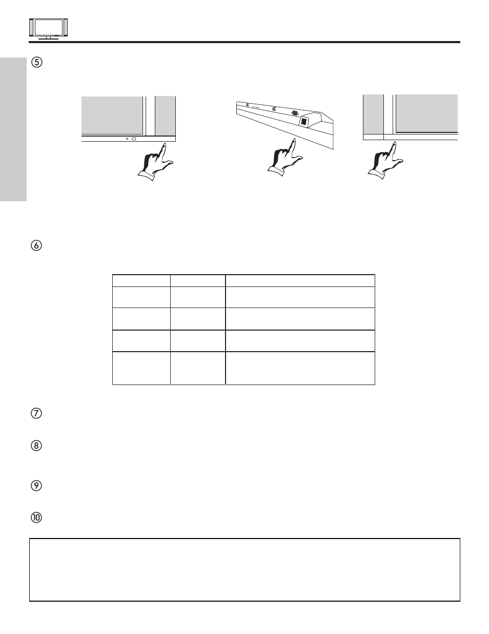 Front panel controls, First time use | Hitachi 42HDT50 User Manual | Page 10 / 84