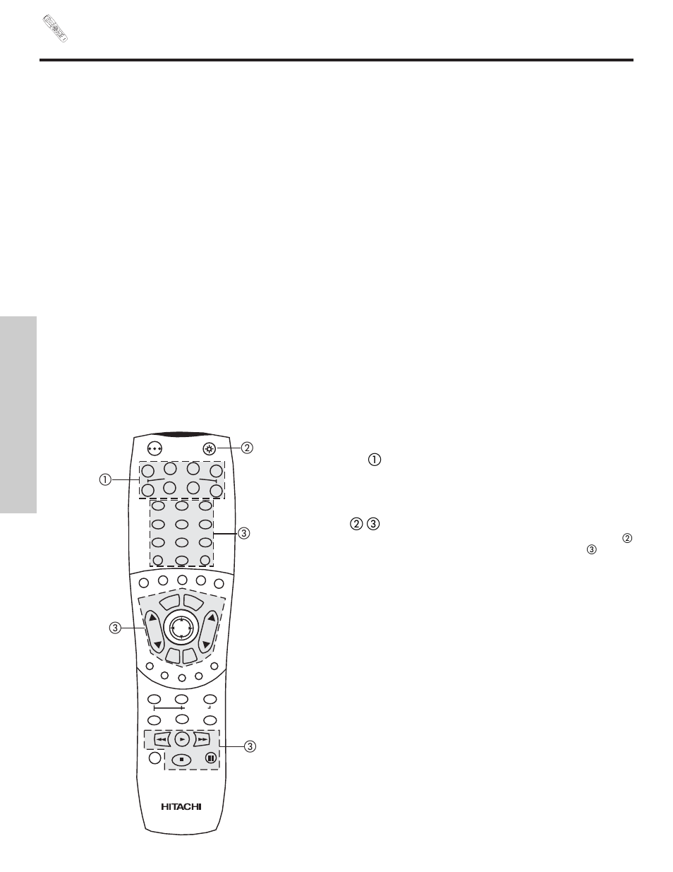 Remote, The remote control, ባ, ቤ | ቢባ ቤ ቤ ቤ | Hitachi 42HDT50 User Manual | Page 24 / 84