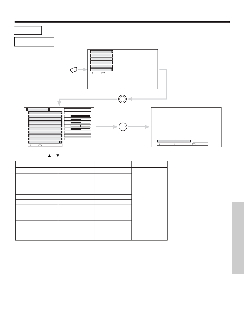 Video, On-screen displa y | Hitachi 42HDT50 User Manual | Page 43 / 84