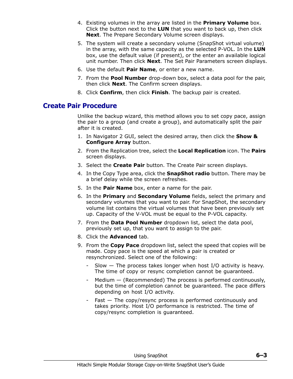 Create pair procedure, Create pair procedure -3 | Hitachi MK-97DF8018-00 User Manual | Page 45 / 90