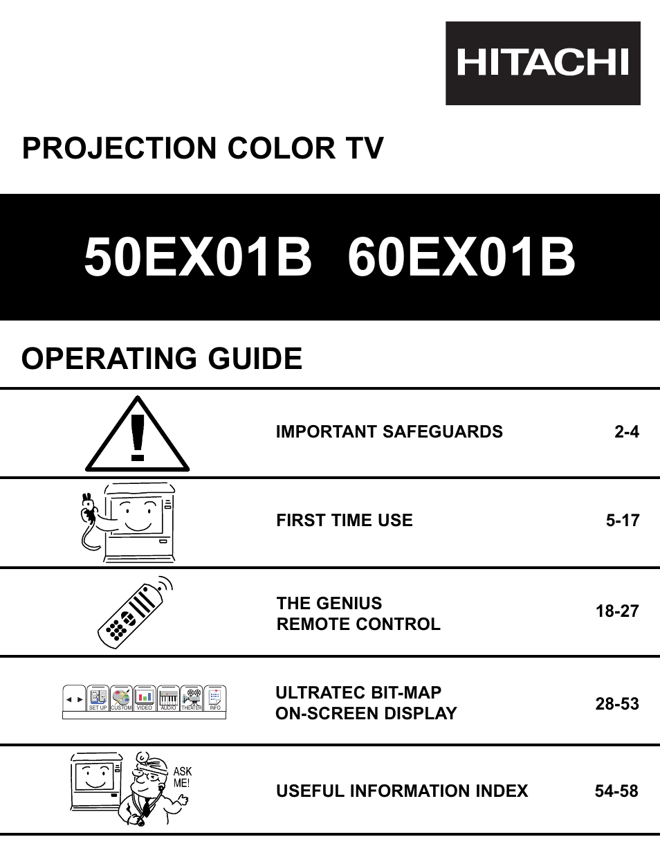 Hitachi 50EX01B User Manual | 60 pages