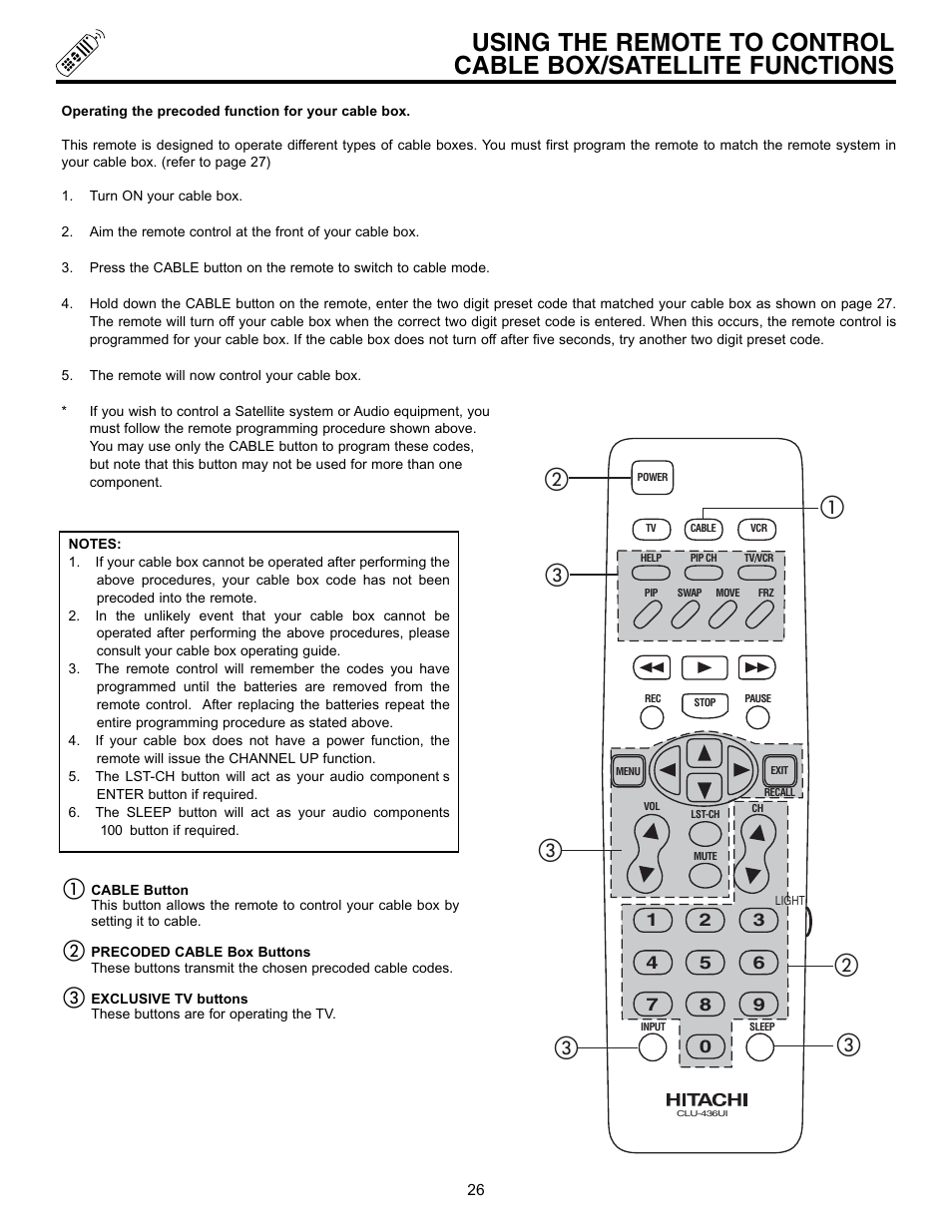 Hitachi 50EX01B User Manual | Page 26 / 60