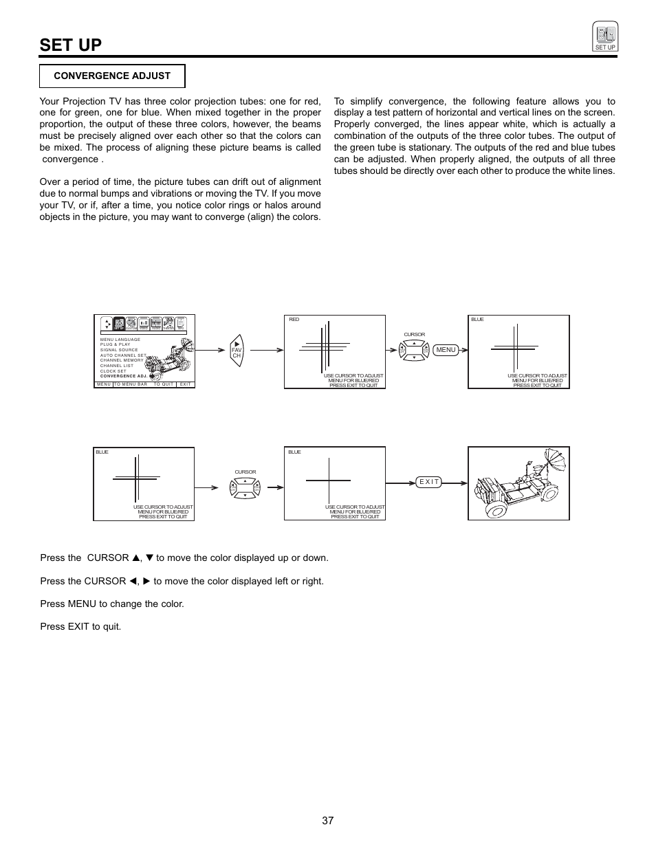 Set up | Hitachi 50EX01B User Manual | Page 37 / 60