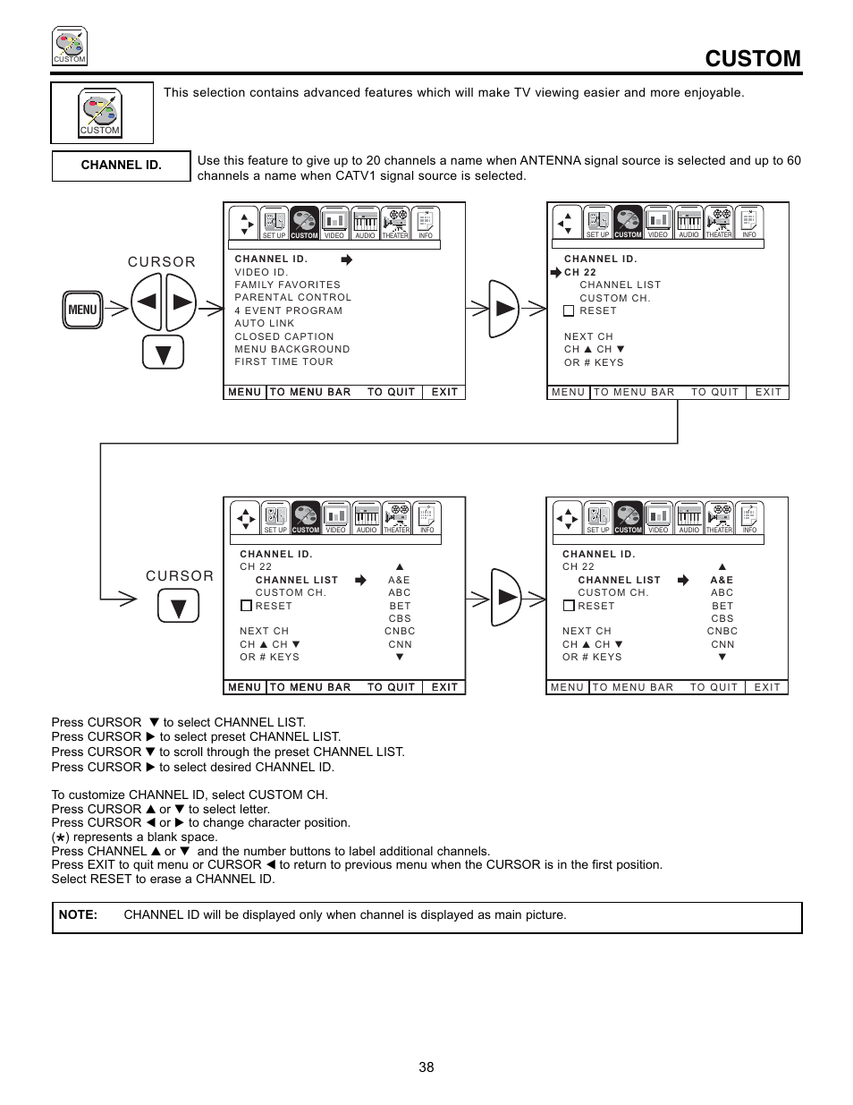 Custom | Hitachi 50EX01B User Manual | Page 38 / 60