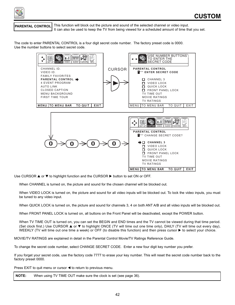 Custom | Hitachi 50EX01B User Manual | Page 42 / 60