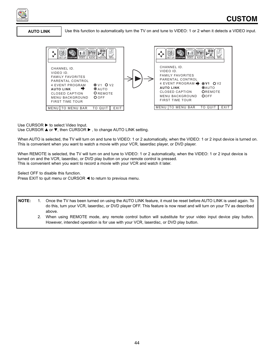 Custom | Hitachi 50EX01B User Manual | Page 44 / 60