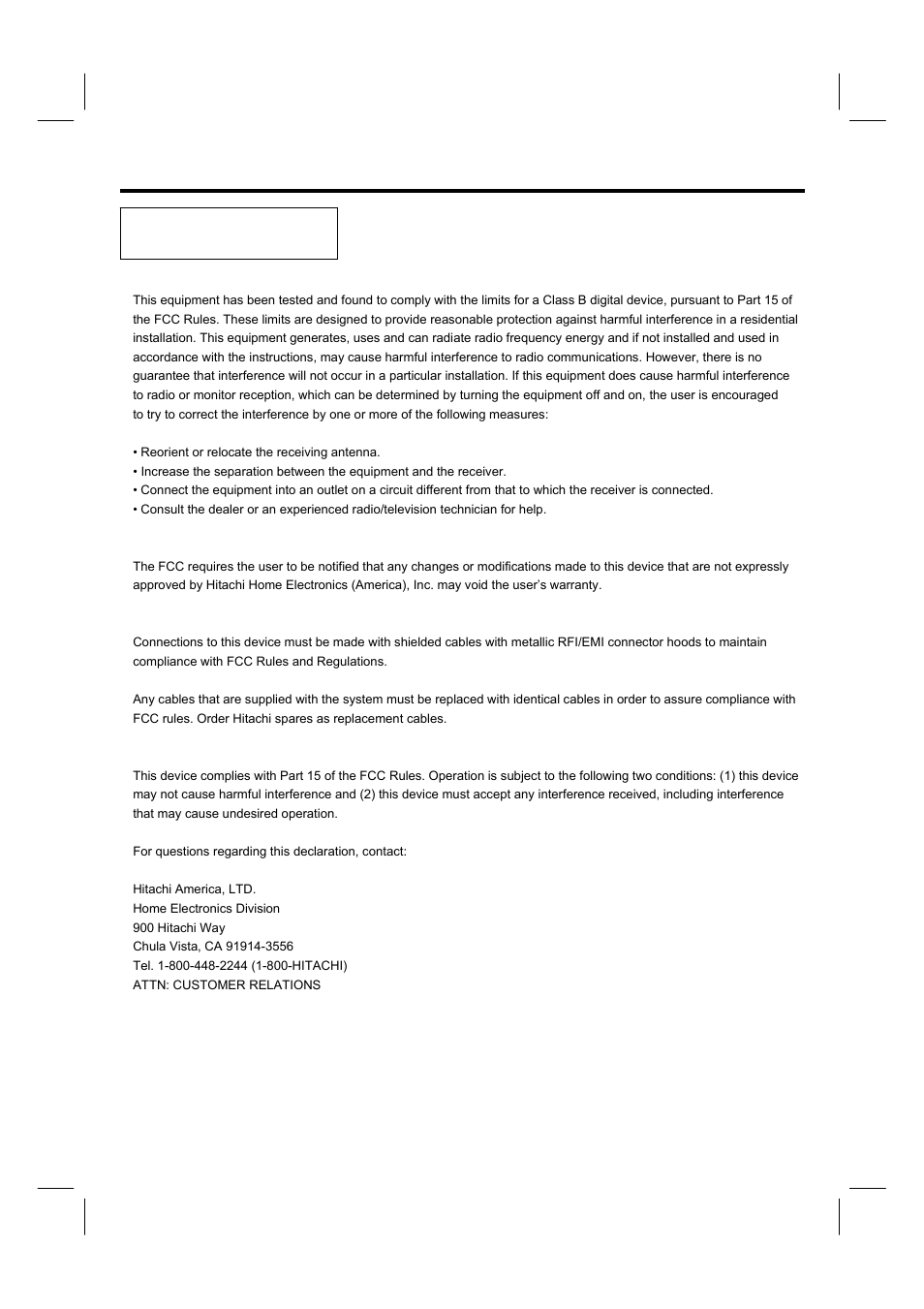 Useful information | Hitachi 42HDM12A User Manual | Page 35 / 38