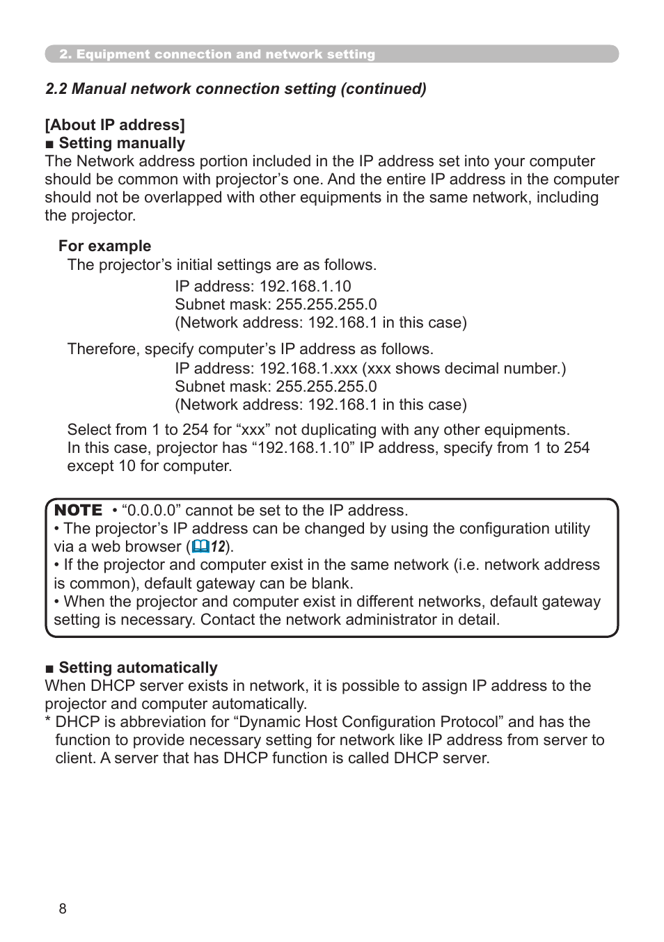 Hitachi CP-X2510N User Manual | Page 8 / 52