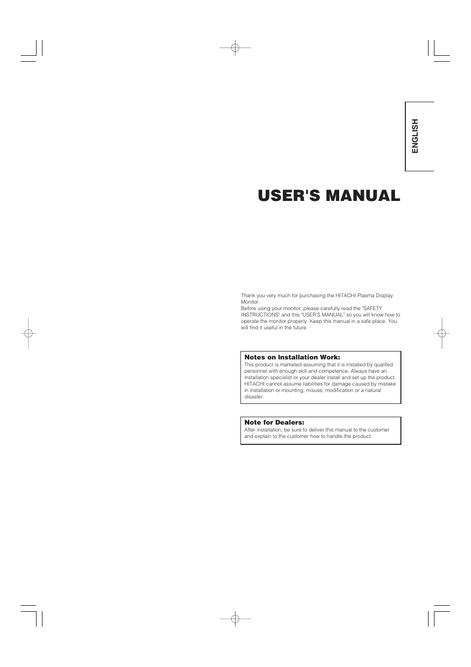 Hitachi 32PD5000 User Manual | 76 pages