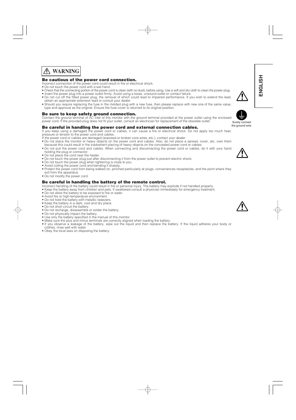 Warning, English | Hitachi 32PD5000 User Manual | Page 5 / 76