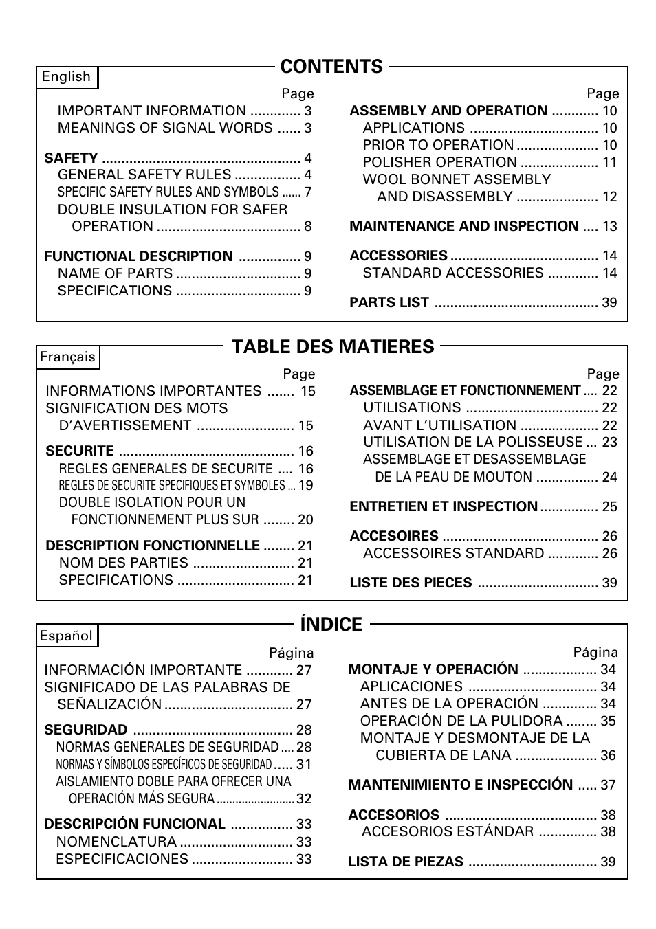 Hitachi SP 18SA User Manual | Page 2 / 40