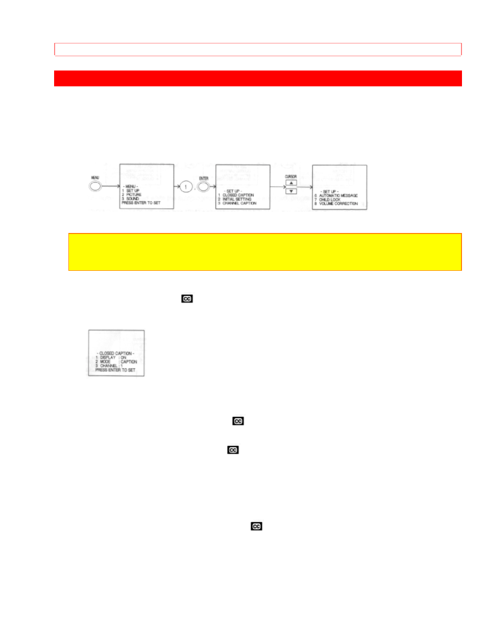 Set up- functions | Hitachi 27CX0B User Manual | Page 17 / 38