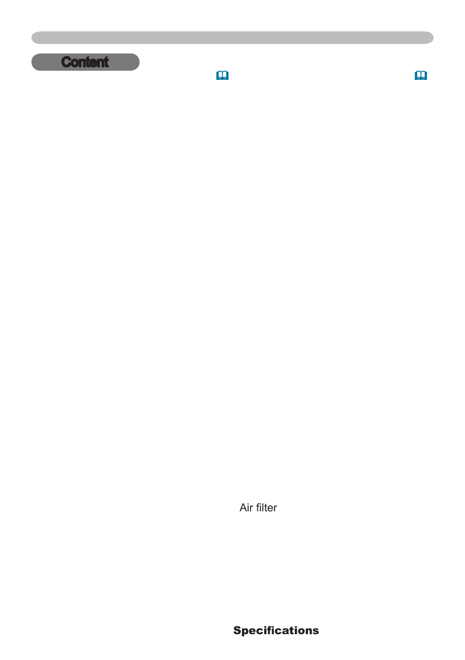Content | Hitachi CP-X265 User Manual | Page 2 / 66