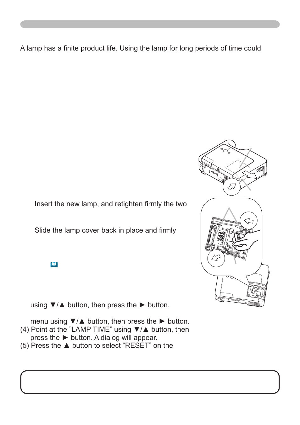 Lamp cover screw handle screws, Maintenance | Hitachi CP-X265 User Manual | Page 54 / 66